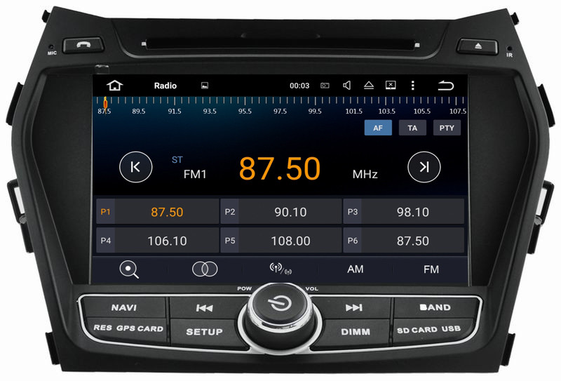 Ouchuangbo car multimedia stereo Head unit android 7.1 for Hyundai IX45 2012 with 3g wifi 16GB Flash dual zone AUX