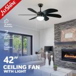 Restaurant Pull Chain Switch Ceiling Fan Six MDF Blades AC Motor