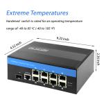 12VDC Industrial Switch 8 Port , IM-FS180GW Protection Degree Din Rail Ethernet