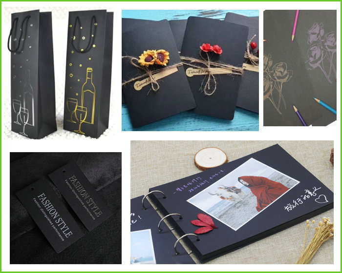 80gsm ~ 500gsm Black Core Paper For Playing Card Good Stiffness 70  x 100cm 