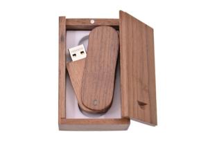 Wholesale 4GB 8GB 16GB USB Flash Drive Swivel Model , Walnut Block Wood USB 2.0 Flash Drive from china suppliers