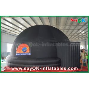 China 6m Black Inflatable Planetarium Dome Projection Screen Tent With Logo Print on sale