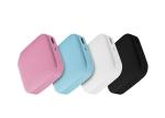 Leather Pattern Plastic Power Bank Square Shape High Charging Speed