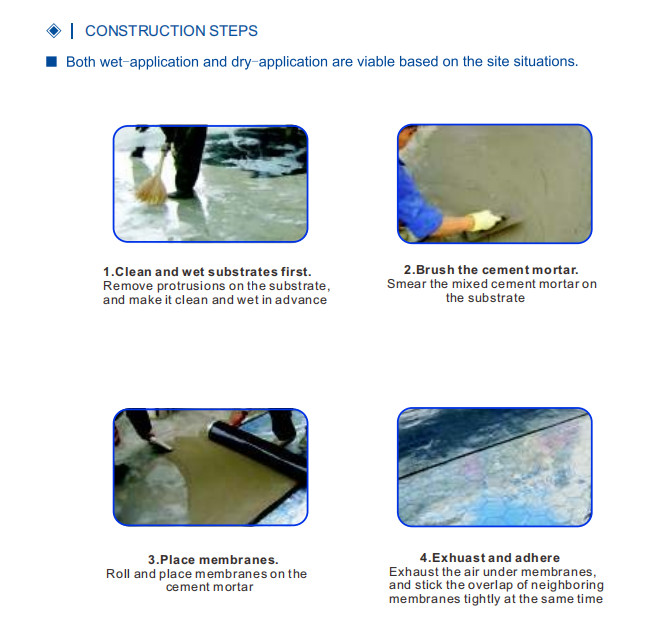 Bondsure® CLF Self Adhesive Bituminous Waterproofing Membrane Cross Laminated Film Macromolecule