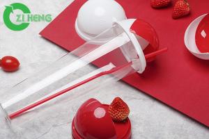 Wholesale Reusable Milkshake Clear Plastic Cups With Lids Strong Sturdy Crack Resistance from china suppliers