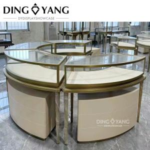Wholesale Beautiful Round Glass Jewelry Display Showcase With Low Power Consumption Lights Systems from china suppliers