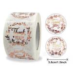 2 Inch Chocolate Shipping Label Sticker Packaging Decorative Square Thank You