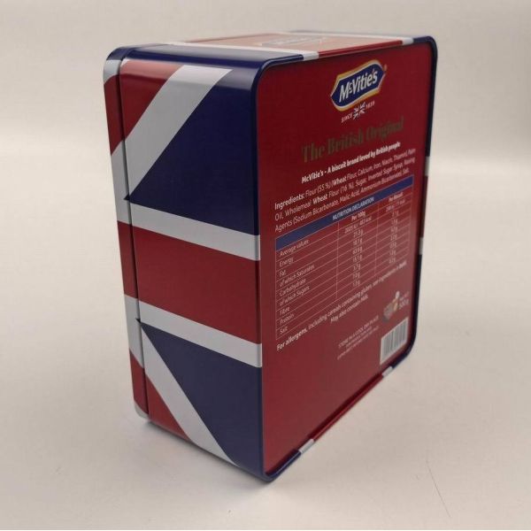 Vintage Branded Cookie Tin - Holiday Gift Box & Storage Tin Container