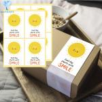 Oil Proof Vinyl Custom Sticky Labels Offset Printing Thank You Sticker Square