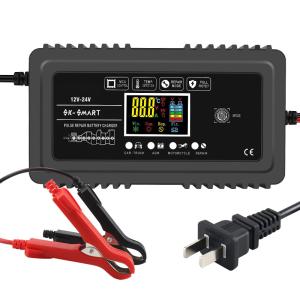 Wholesale 90% Charging Efficiency FCP Function 12V 24V 20A 10A Automatic Lead Acid Battery Charger Auto Motorcycle Intelligent Repair Charger from china suppliers