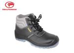 Fashionable Construction Genuine Leather Safety Shoes BK Mesh / Cambrelle Lining