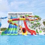 Family and Children Used Big Fiberglalss Slide Pirate Boat Water Park House