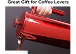 1000ml 34oz Red Color Paint Double Wall Stainless Steel French Press With Extra