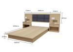 Easy To Clean Commercial Hotel Furniture , E1 MFC Board Health Apartment Bed