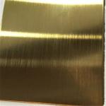 Foshan 304 stainless steel copper color bright brushed finish sheet price 0.8mm