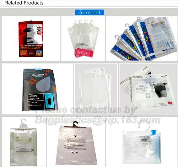 Custom Hanger Plastic Apparel Packaging Bags OEM Biodegradable Cloth Packing Zip lockkk Clothing Self Seal Garment bagease