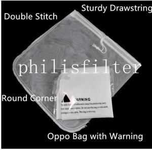 China 20 Inch Liquid Filter Bag , Nylon Polyester Micron Mesh Filter Bag on sale