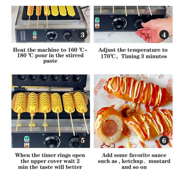 Kitchen Utensil Waffle Maker for Snacks and Hot Dogs 7.5 KG Temperature 50-300 Degree