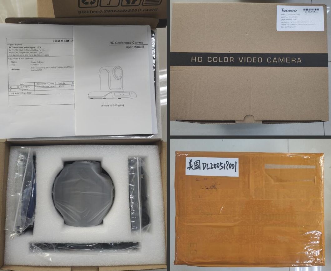 2021 Newest Factory High Quality 1080P USB Hdm PTZ Video Conference Camera 4K Optional with RS-422 and RS-232 Control Interface