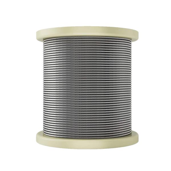 1/8 T304 Stainless Steel Aircraft Cable Railing Wire Rope for Cable Railing Kits