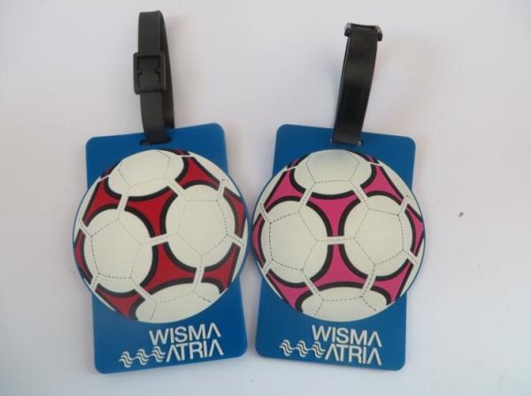 Custom 2D/3D Football Design Silicone Travel Luggage Tag / Souvenir Plastic