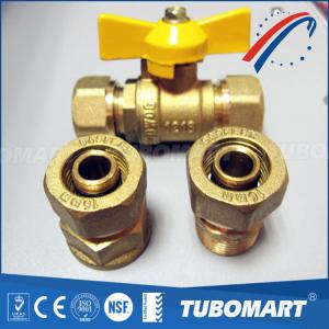 Wholesale 16mm Pap Pipe Brass Gas Valve Hpb58-3A Butterfly Ball Valve CE Approved from china suppliers