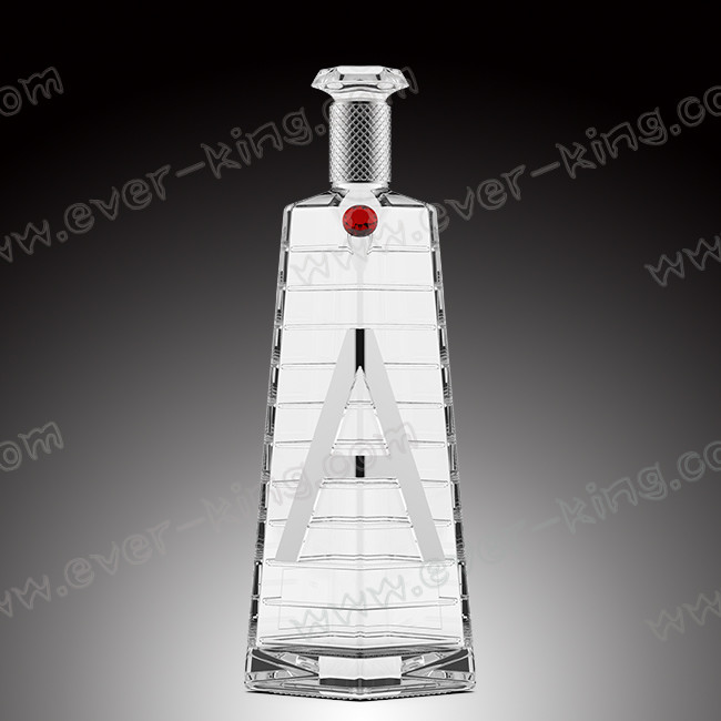 750ml Double Tower Shaped Liquor Glass Bottles