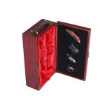 Satin Cloth Interior 2 Bottle Wooden Wine Box For Custom Cherry Color