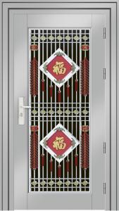 China Home Security Steel Fire Rated Entry Doors Leaf Thickness 42mm on sale