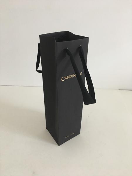 Custom wholesale printing personalized wine glass gift paper bags with handles