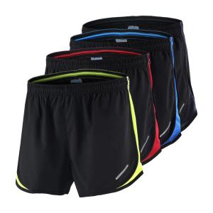 Wholesale 2 In 1 Boy Mens Running Shorts Black Color Personalised Polyester Material Various Size from china suppliers