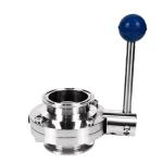 1.5 Inch Tri Clamp Sanitary Butterfly Valve Pull Handle Stainless Steel 304