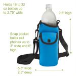 Reusable Adjustable Shoulder Strap Neoprene Water Bottle Carrier