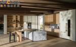 Modern Stylish Kitchen Cabinet with Light Oak Veneer Laminated and Customizable
