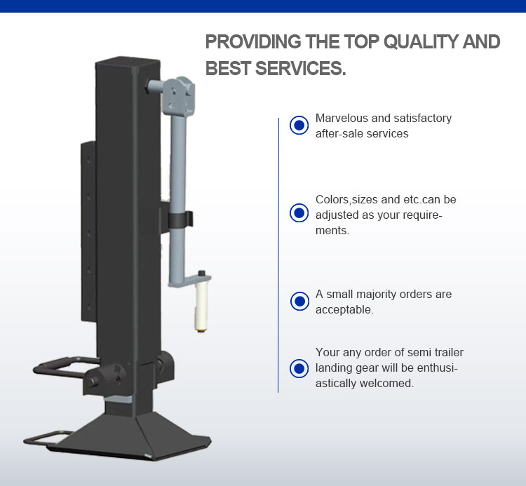 Aluminum Landing Gear for Semi Trailer Corrosion-Resistant and IP Grade Salt Spray Test ≥500h