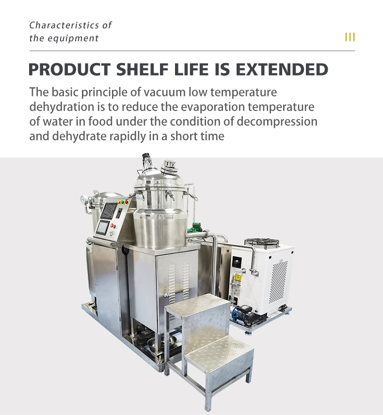 Automatic Manual Control Vacuum Frying Machine For Broccoli Chips 8kg Low Temperature