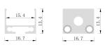 Spary Caoting Suspended LED Aluminium Profile Sandblasting 6063 T5