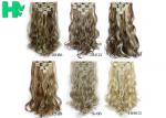 Full Cuticles Attached Blond Synthetic Hair Extensions Mixed Color Strong Weft