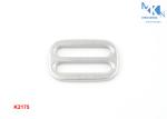 Shiny Silver Metal Slide Buckle 32mm Inner Size Zinc Alloy Hand Polished With