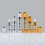 Cylinder Lotion Airless Pump Bottle 15ml 30ml 50ml 100ml Gold Empty Essence Pump