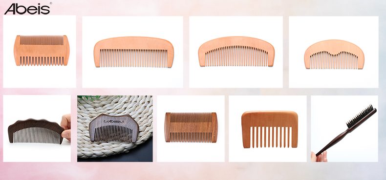 73g Light Weight Wood Beard Comb Customized Pocket Beard Comb