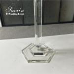 Beautiful Clear Glass Crystal Candelabra With Tall Glass Jars For Wedding