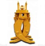 Orange Prentice Log Loader Grapple Cable Rope Stone Bucket Excavator Grab Bucket