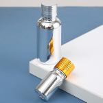 Screen Printing Mini Refillable Perfume Glass Bottle with Plug Metal Gold Silver