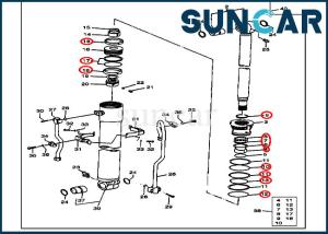 Wholesale Wearable Hydraulic Repair Seal Kit AT194497 JOHN DEERE Boom Cylinder Sealing Kit from china suppliers