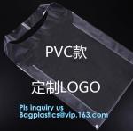 Transparent pvc handle plastic bag with logo, promotional clear tote pvc handle
