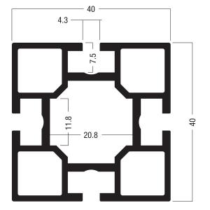 Wholesale (M 1000)Square extrusion 40 mm,Mixma System,Octanorm Similar Drawing system from china suppliers