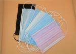 Earloop Disposable Non Woven Face Mask / Medical 3 Ply Disposable Blue Mask