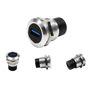 Wholesale Industrial Waterproof Panel Mount Connector 10A - 16A Max Current 500V Operating Voltage from china suppliers