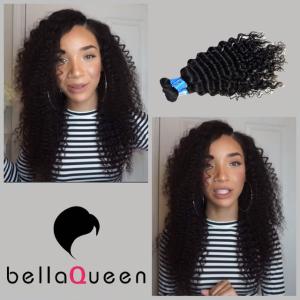 Wholesale 7A 100% Virgin Natural Black Double Drawn Human Hair Extensions Tangle Free from china suppliers